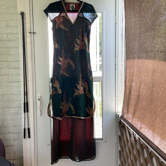 Rare Vintage Made in England Carnaby Street Design by Aristos Maxi Dress - Picture 9 of 15